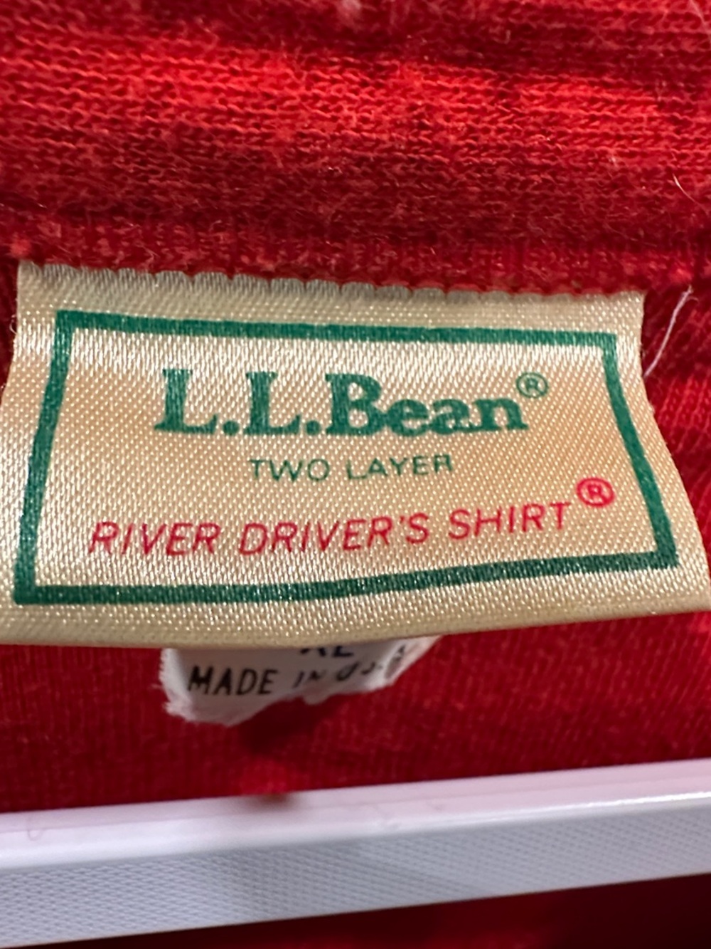 L.L. Bean Men's Red Long Sleeve Henley Shirt Tall XL